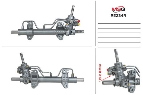 Рульова рейка з ГПК відновлена RENAULT LAGUNA 93-01 MSG RE234R (фото 1)