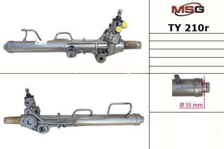 Рульова рейка з ГПК відновлена Toyota 4Runner 96-02, Toyota Land Cruiser Prado 90 96-02 MSG TY210R