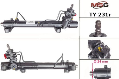 Рульова рейка з ГПК відновлена Toyota Corolla Verso 04-09, Toyota Corolla 02-07, Toyota Avensis 03-10 MSG TY231R