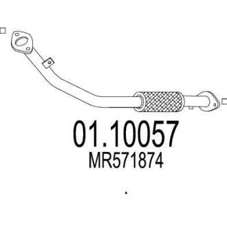 Труба вихлопного газу MTS 0110057