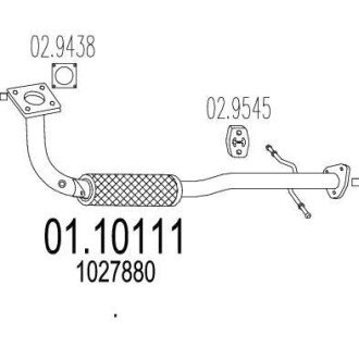 Труба вихлопного газу MTS 0110111