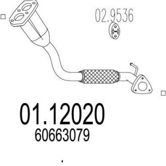 Труба вихлопного газу MTS 0112020