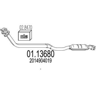 Труба вихлопного газу MTS 0113680