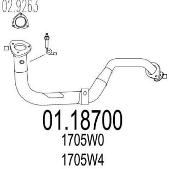 Труба вихлопного газу MTS 0118700