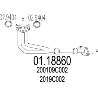 Труба вихлопного газу MTS 0118860