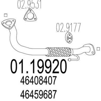 Труба вихлопного газу MTS 0119920