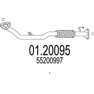 Труба вихлопного газу MTS 0120095