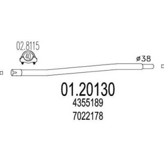 Труба вихлопного газу MTS 0120130