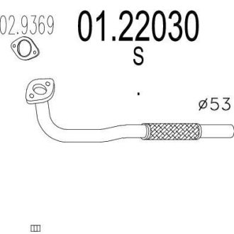 Труба вихлопного газу MTS 0122030