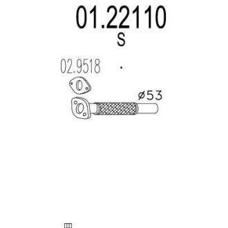 Труба вихлопного газу MTS 0122110