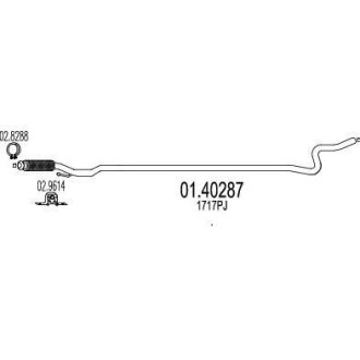 Труба вихлопного газу MTS 0140287