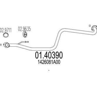 Труба вихлопного газу MTS 0140390