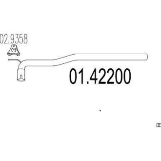 Труба вихлопного газу MTS 0142200