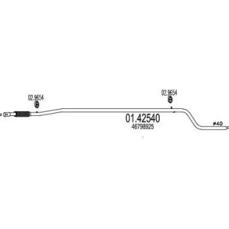 Труба вихлопного газу MTS 0142540