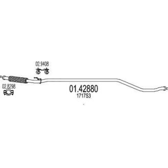 Труба вихлопного газу MTS 0142880