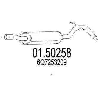 Глушник системи випуску (середній) MTS 0150258