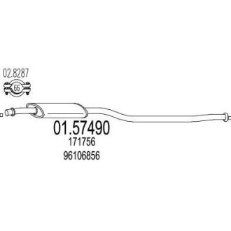 Глушник системи випуску (середній) MTS 0157490