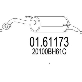 Глушник вихлопних газів (кінцевий) MTS 0161173