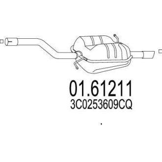 Глушник вихлопних газів (кінцевий) MTS 0161211