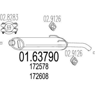 Глушник вихлопних газів (кінцевий) MTS 0163790