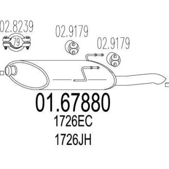 Глушник вихлопних газів (кінцевий) MTS 0167880