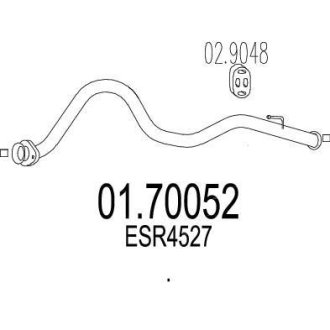 Труба вихлопного газу MTS 0170052