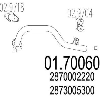 Труба вихлопного газу MTS 0170060