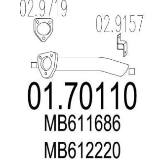 Труба вихлопного газу MTS 0170110