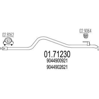 Труба вихлопного газу MTS 0171230