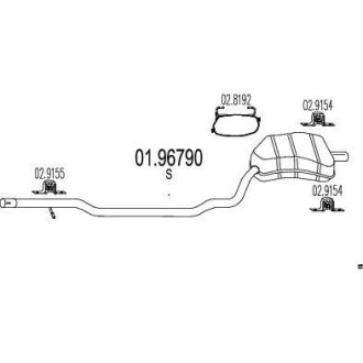 Глушник вихлопних газів (кінцевий) MTS 0196790