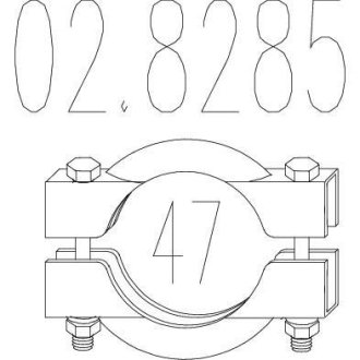 Хомут вихлопної системи MTS 02.8285
