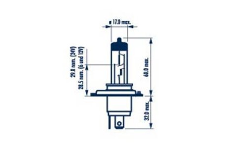 Лампа H4 12V 100/90W P43t NARVA 48901