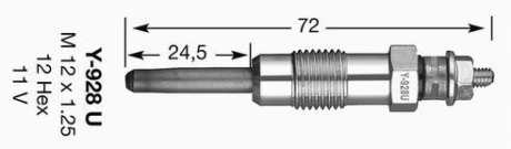 Свічка розжарювання NGK 4389