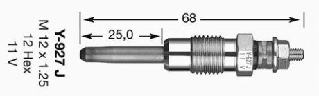 Свічка розжарювання NGK 4916