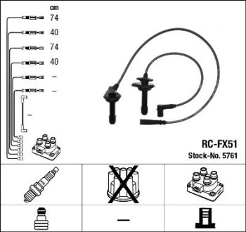 Комплект проводів запалення NGK 5761