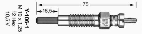 Свічка розжарювання NGK 6525