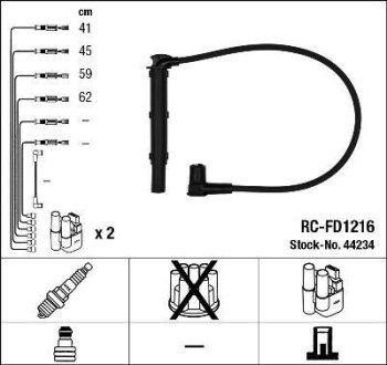 Дроти запалення, набір NGK RCFD1216