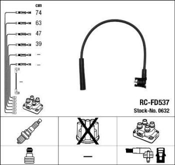 Високовольтні дроти (набір) NGK RCFD537