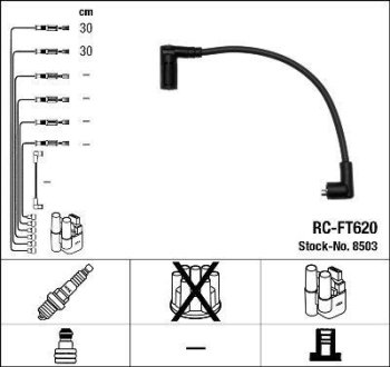 Дроти запалювання, набір NGK RCFT620