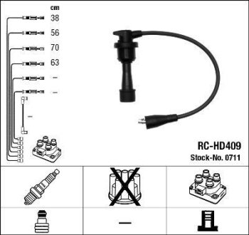 Дроти запалення, набір NGK RCHD409