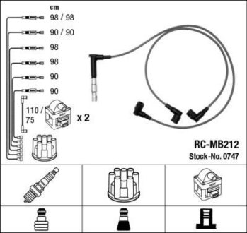 Дроти запалення, набір NGK RCMB212