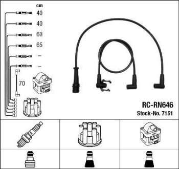 Дроти запалення, набір NGK RCRN646