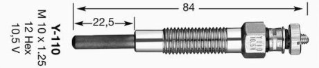 Свічка розжарювання NGK Y110