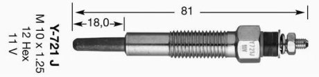 Свічка розжарювання NGK Y721J