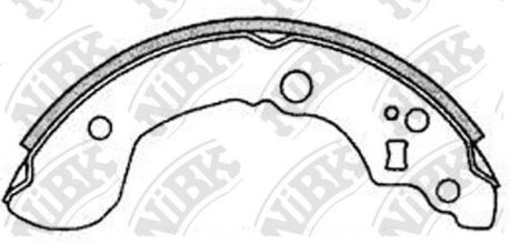 Тормозные колодки барабанные 36x203mm (Primera Japan) NiBK FN1223