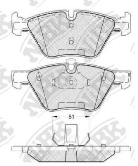 Колодки передние BMW NiBK PN0513