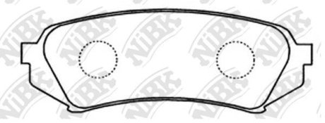 Колодки тормозные (без датчика) NiBK PN1412 (фото 1)