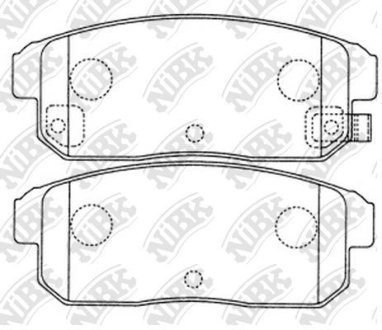 Колодки задние Nissan Almera Tino, Primera NiBK PN2467 (фото 1)