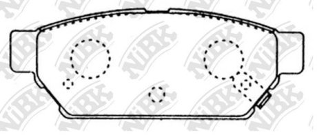 Колодки задние Mitsubishi NiBK PN3314