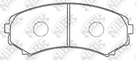 Тормозные колодки передние (4605A041/MN11645) Grandis, MPW III/IV 3.0 NiBK PN3414